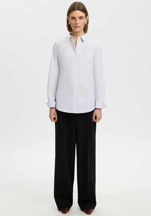 Selected Femme Romie Striped Shirt, White