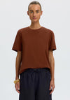 Selected Femme Essential Boxy T-Shirt, Brown