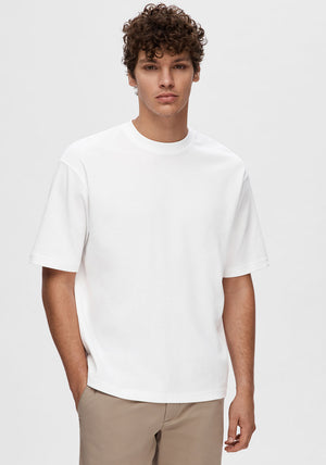 Selected Homme Oscar Loose Fit T-Shirt, White