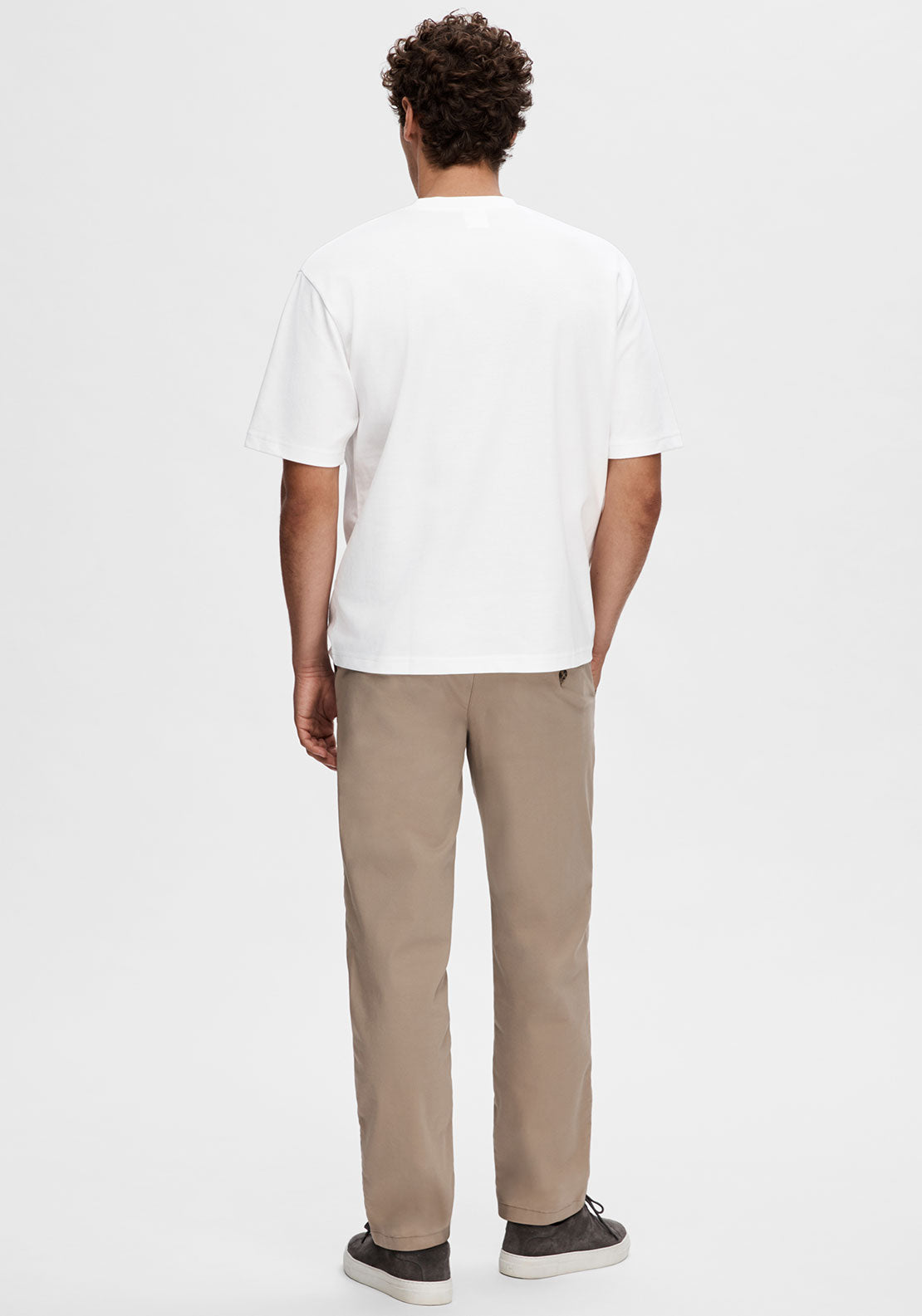 Selected Homme Oscar Loose Fit T-Shirt, White