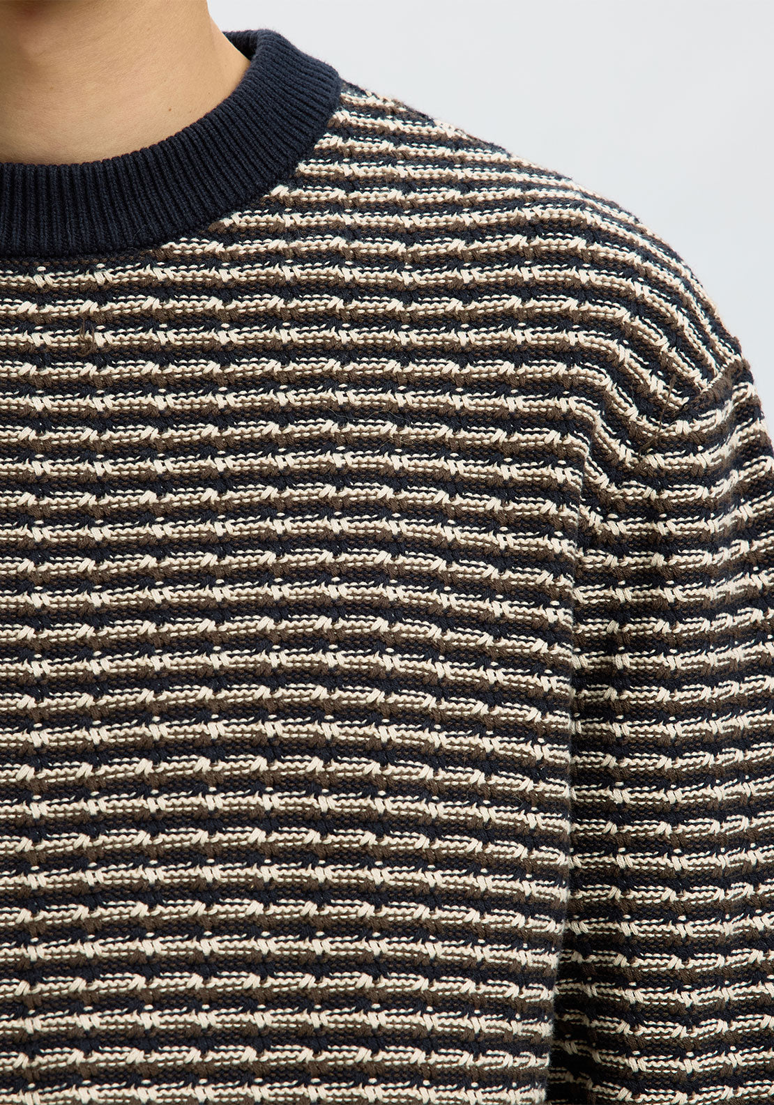 Selected Homme Darrell Structure Knit Jumper, Navy Multi