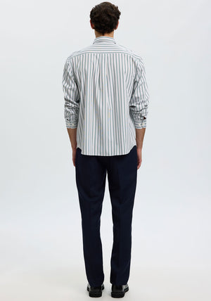 Selected Homme Eden Poplin Shirt, Grey & Green