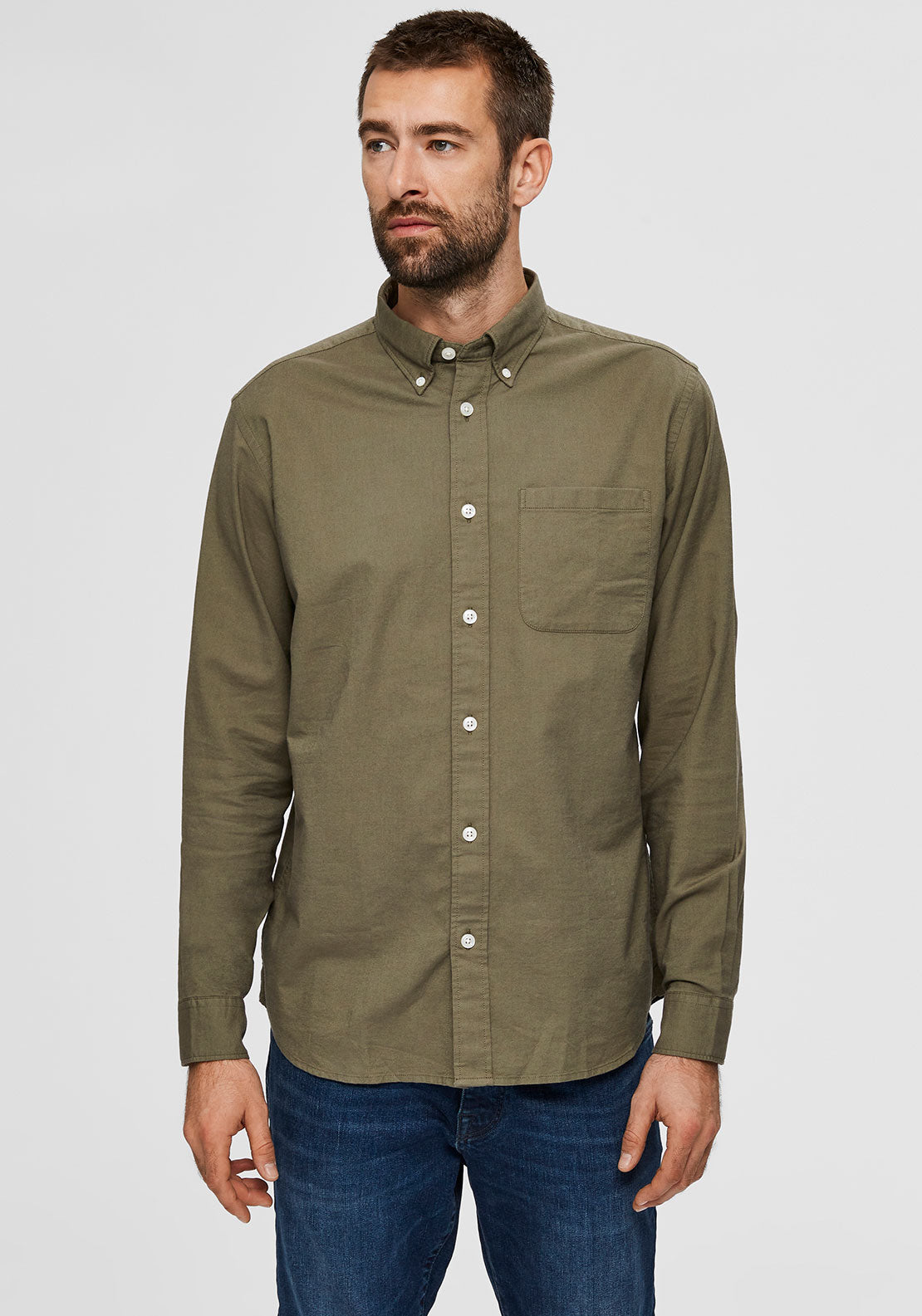 Selected Homme Rick Oxford Shirt, Green