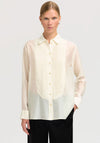 Selected Femme Relaxed Fit Tuxedo Shirt, Cream