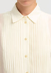 Selected Femme Relaxed Fit Tuxedo Shirt, Cream
