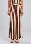 Selected Femme Flina Striped Wide Leg Trousers, Cream Multi