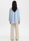 Selected Femme Cleo Linen Blend Shirt, Blue