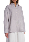 Selected Femme Cleo Oversized Linen Blend Shirt, Beige