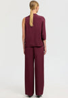 Selected Femme One-Shoulder Cowl Neck Top, Wine