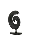 Light & Living Shwiba Circle Ornament, Matt Black