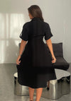 Girl In Mind Porscha Pleated Midi Shirt Dress, Black
