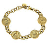 Dyrberg/Kern Sinna Coin Curb Chain Bracelet, Gold