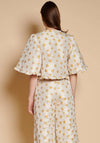SISTER JANE MORA JACQUARD RUFFLE TOP