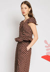 Sister Jane Arles Polka Dot Crop Top, Brown