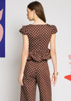 Sister Jane Arles Polka Dot Crop Top, Brown