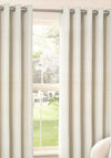Aura Cassis Fully Lined Luxury Eyelet Curtains, Ivory