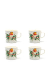 Aynsley Set of Four Robin Mugs, White