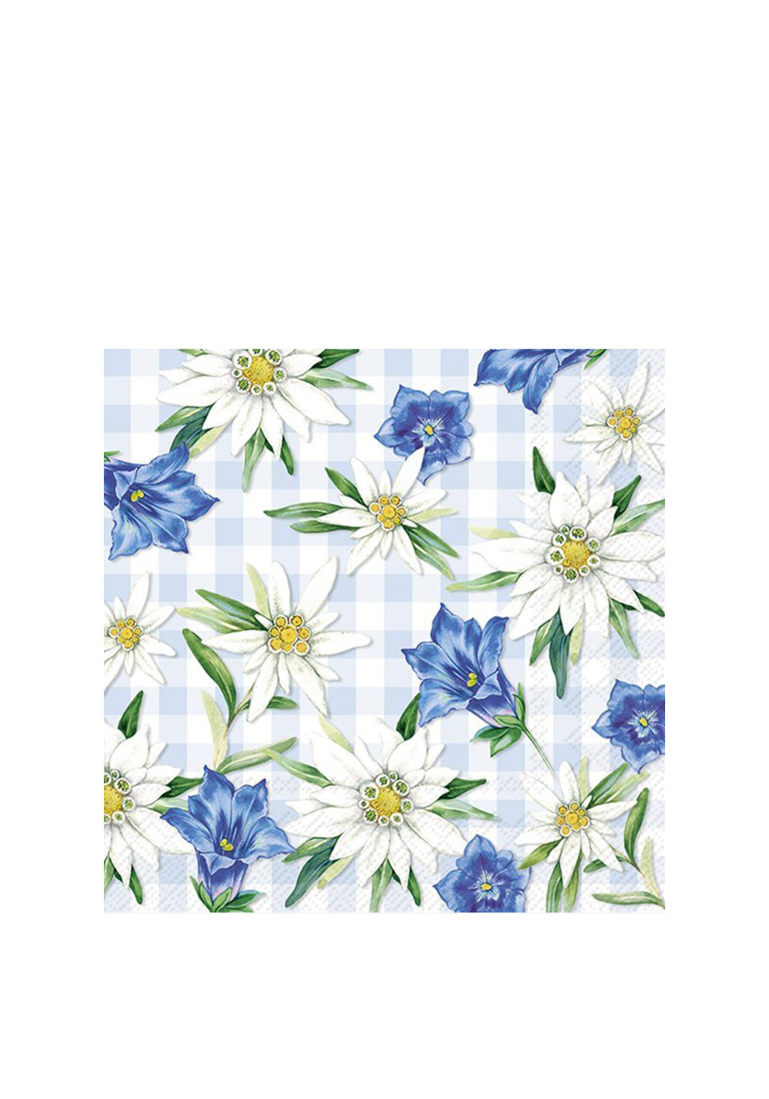 IHR Edel Weiss Genetian 20 Piece Napkins, Blue