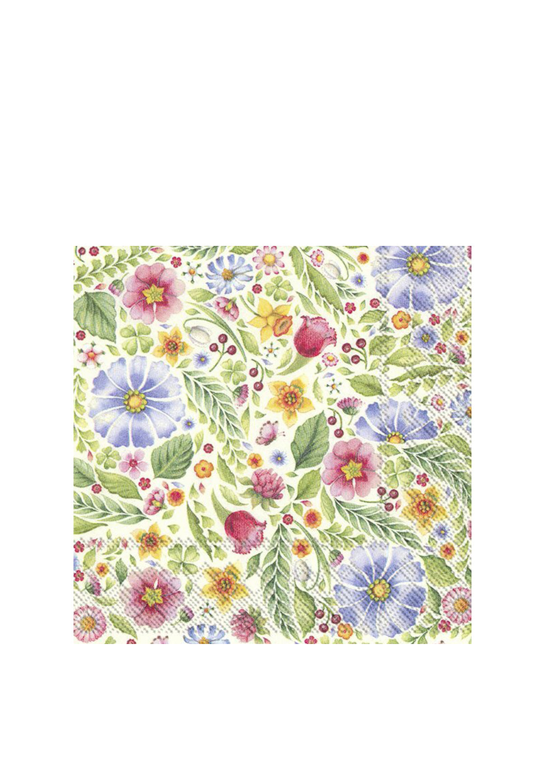 IHR Spring Fantasy 20 Piece Lunch Napkins, Red