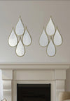 Mindy Brownes Four Teardrop-style Ali Mirror, Gold