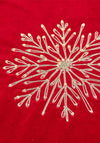 Widdop Bingham Snowflake Embroidered Table Runner, Red