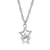 ChloBo In Bloom Interlocking Star Twisted Chain Necklace, Silver
