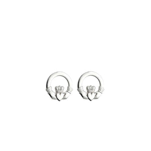 Solvar Small Claddagh Earrings, Silver