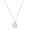 Solvar CZ Round Trinity Knot Necklace, Silver
