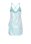 SOMETHINGNEW Gloria Sequin Mini Dress, Blue Radiance