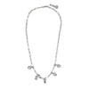 Dyrberg Kern Soul Heart Drop Link Necklace, Silver