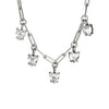 Dyrberg Kern Soul Heart Drop Link Necklace, Silver