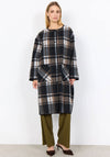 Soyaconcept Check Long Jacket, Black