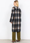 Soyaconcept Check Long Jacket, Black