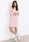 Soyaconcept Striped Jersey Shirt Dress, Pink