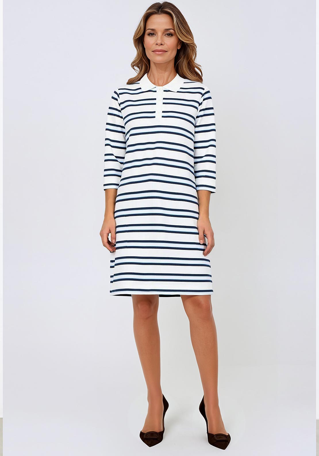 Soyaconcept Striped Jersey Shirt Dress, Blue