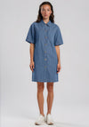 Soyaconcept Striped Denim Dress, Blue