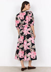 Soyaconcept Caralina V-Neck Floral Print Dress, Pink