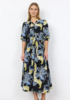Soyaconcept Caralina V-Neck Floral Print Dress, Blue