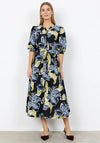 Soyaconcept Caralina V-Neck Floral Print Dress, Blue