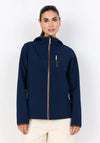 Soyaconcept Zip Detail Softshell Jacket, Navy