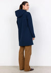 Soyaconcept Zip Up Front Long Coat, Navy