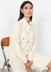 Soyaconcept Banu Jersey Funnel Neck Jacket, Cream