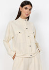 Soyaconcept Banu Jersey Funnel Neck Jacket, Cream