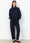 Soyaconcept Banu Jersey Funnel Neck Jacket, Navy