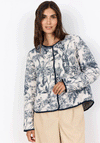 Soyaconcept Carli Floral Quilted Jacket, Navy and Cream