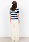 Soyaconcept Striped Button Up Cardigan, Blue Multi