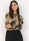Soyaconcept Varissa Printed Satin Shirt, Beige