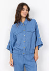 Soyaconcept Charissa Faux Pocket Shirt, Blue