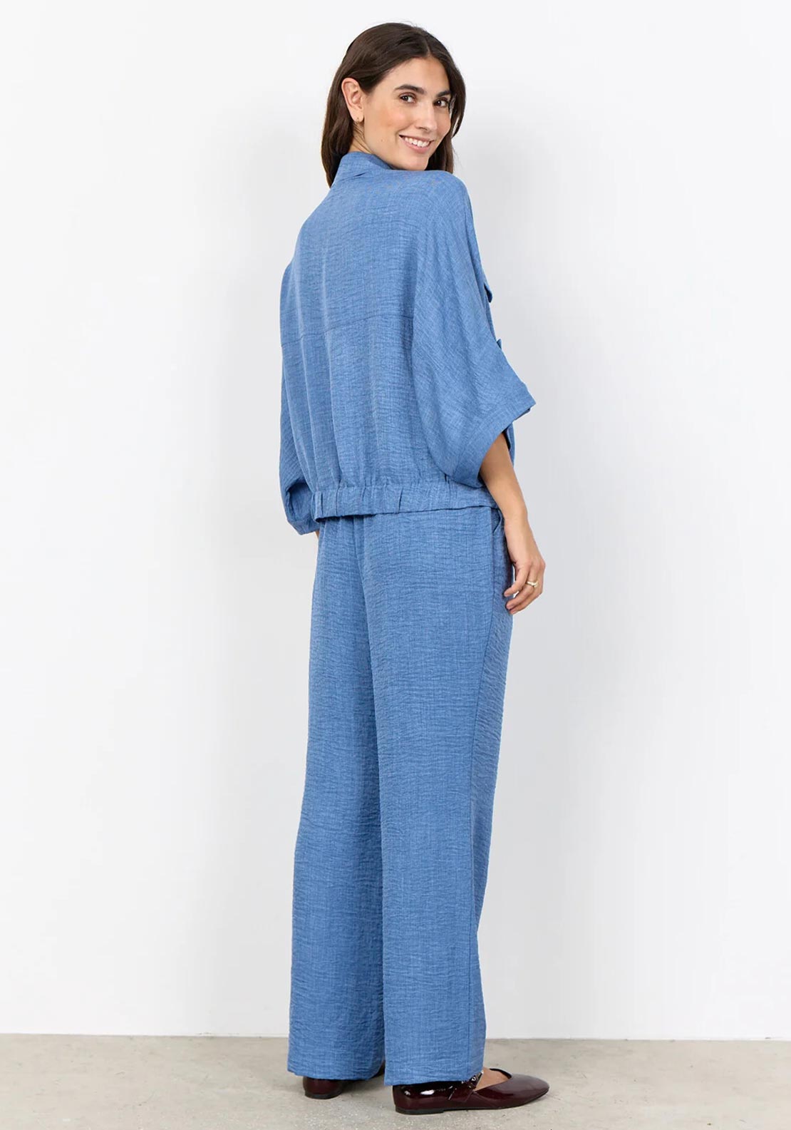 Soyaconcept Charissa Faux Pocket Shirt, Blue