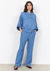 Soyaconcept Charissa Faux Pocket Shirt, Blue
